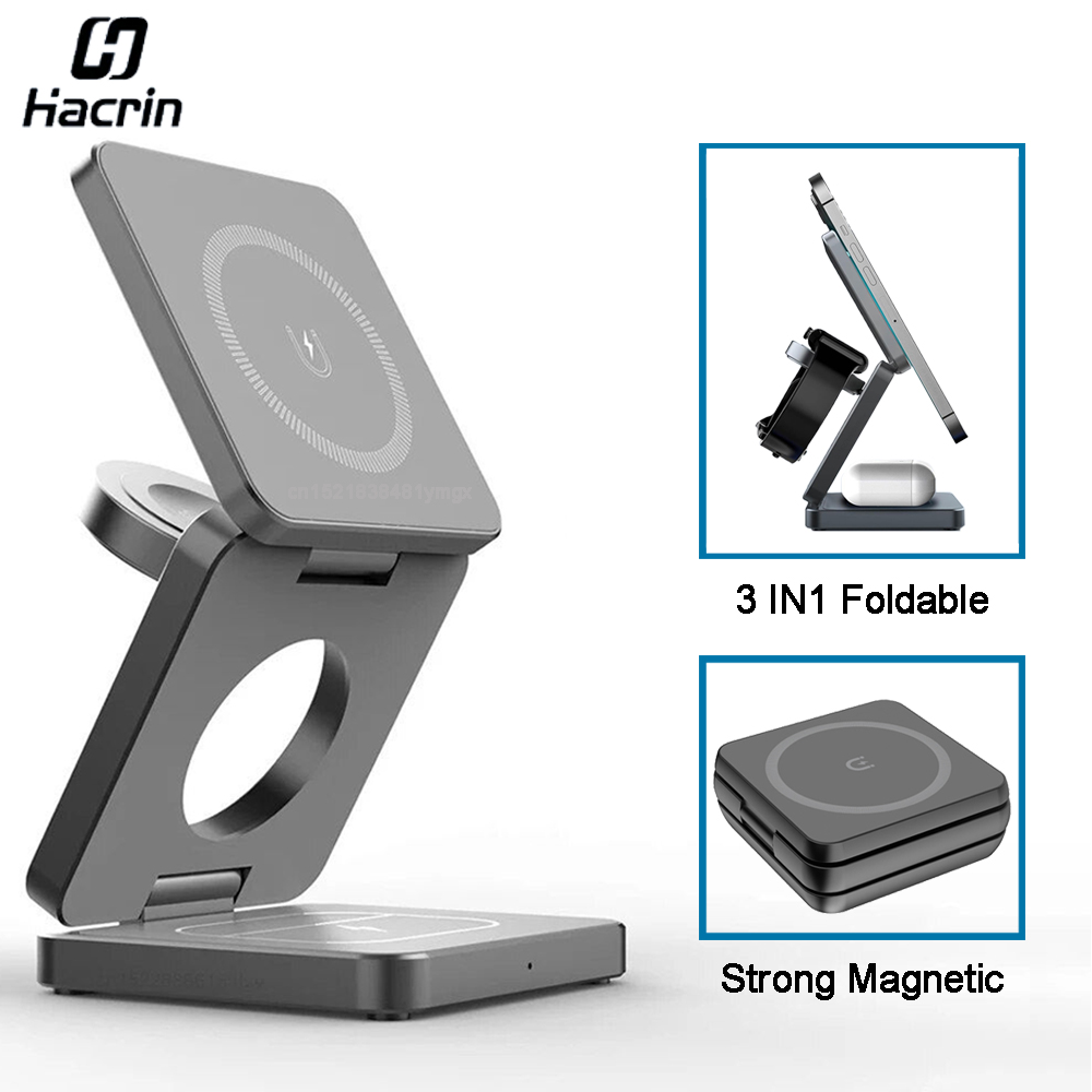 Watch Charger Cable - Wireless Charger 3 in 1 Foldable
