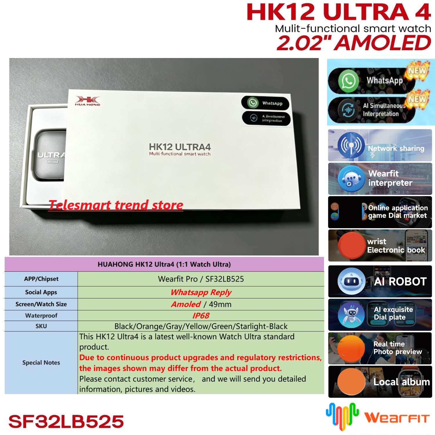 Smartwatch Nexus - Huahong Amoled HK12 Ultra4 Smartwatch Sport