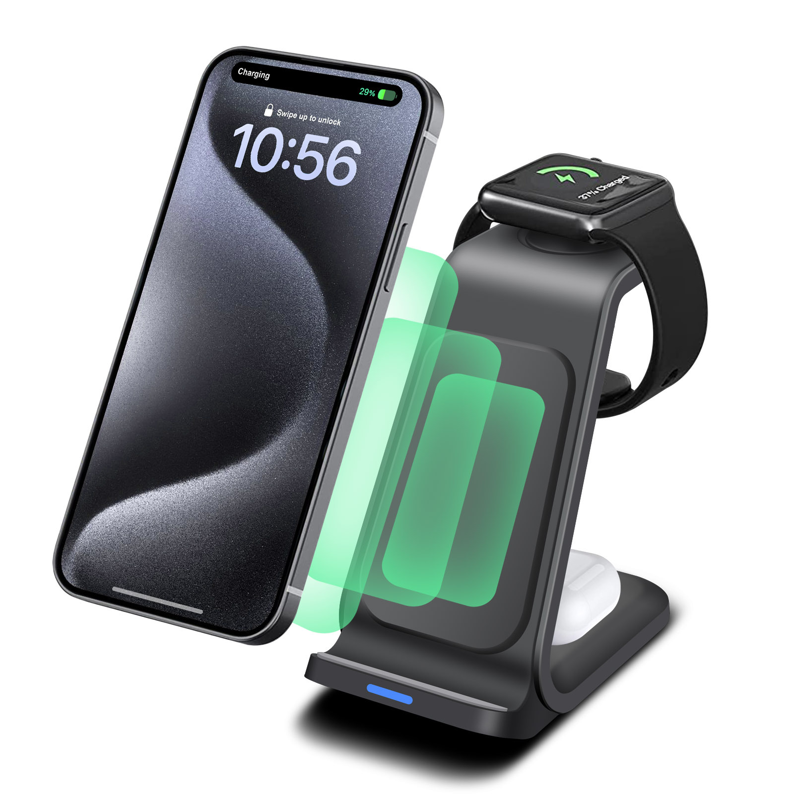 3 in 1 Charging Station for iP - Smartwatch X 评论和价格