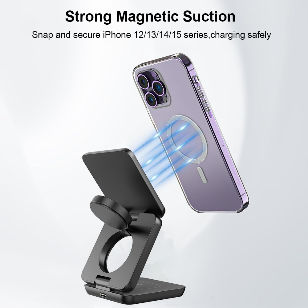 Wireless Charger 3 in 1 Foldab - Watch Charger Cable 评论和价格