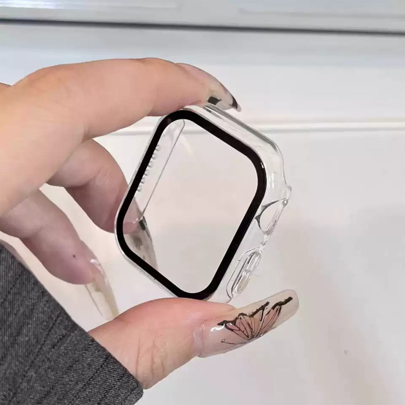 Glass+Case For Apple Watch 44m - Smartwatch Band Accessories 评论和价格